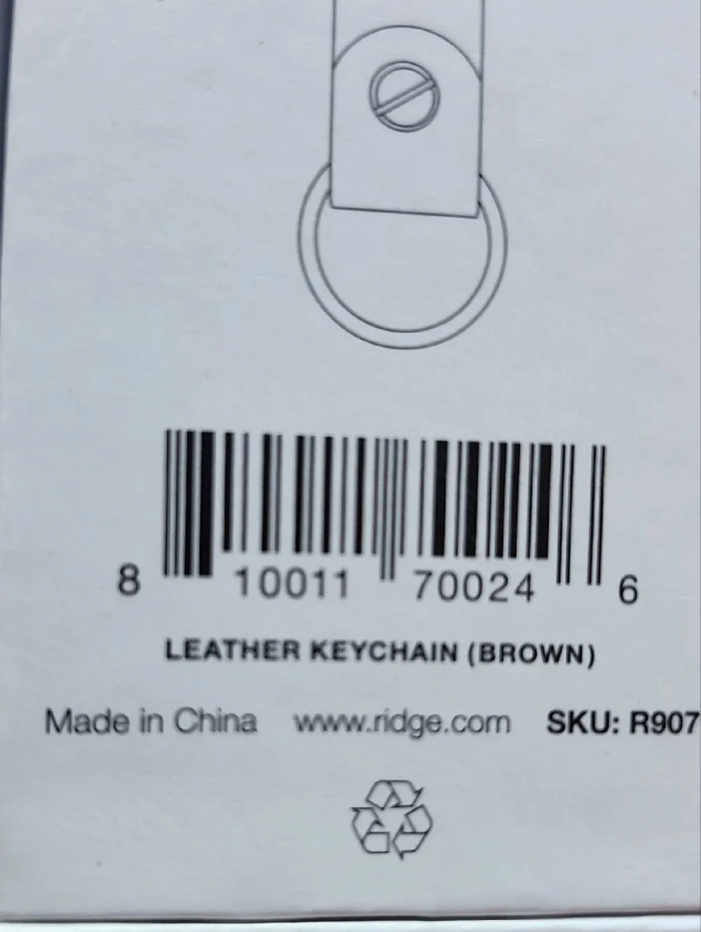 Brown Leather Key & Card Holder Keychain - The Ridge